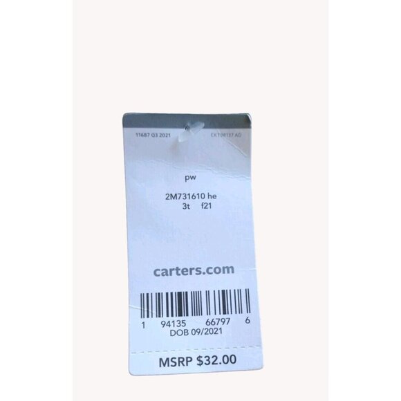 Carters Vest Boys 3t Full Zip Pockets - Picture 14 of 16